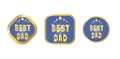 Collection three golden badges