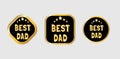Collection three golden badges