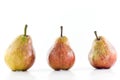 Collection of three pears Royalty Free Stock Photo