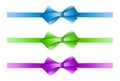 Collection of the three ribbons Royalty Free Stock Photo