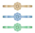 Collection of the three ribbons Royalty Free Stock Photo