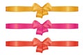 Collection of the three ribbons Royalty Free Stock Photo