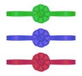 Collection of the three ribbons Royalty Free Stock Photo