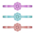 Collection of the three ribbons Royalty Free Stock Photo