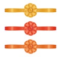 Collection of the three ribbons Royalty Free Stock Photo