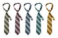 Collection of ties of different colors