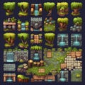 Collection of tiles for 2D game