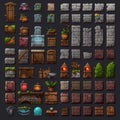 Collection of tiles for 2D game