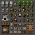 Collection of tiles for 2D game