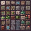 Collection of tiles for 2D game