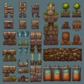 Collection of tiles for 2D game