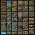 Collection of tiles for 2D game