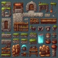 Collection of tiles for 2D game