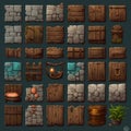 Collection of tiles for 2D game