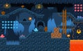 Lava Cave Platformer Tileset