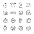 Collection of time icon. Vector illustration decorative design Royalty Free Stock Photo