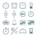 Collection of time icons. Vector illustration decorative design Royalty Free Stock Photo