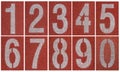 Collection of 0 to 9 ,Numbers on running track