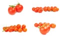 Collection of tomatoes on a white background cutout