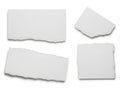 Collection of torn paper pieces on white background isolated on white background Royalty Free Stock Photo
