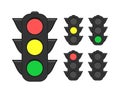 Collection of traffic light tops