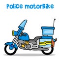 Collection transport of police motorbike