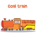 Collection transportation of coal train Royalty Free Stock Photo