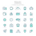 Collection of travel icons Royalty Free Stock Photo