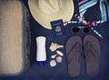 A collection of travel items Royalty Free Stock Photo