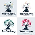 Collection of Tree Academy Kids Reading Logo Set Design Template Inspiration