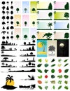 Collection of trees Royalty Free Stock Photo