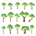 Collection of trees vector