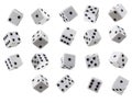 A Collection of Tumbling Dice Royalty Free Stock Photo