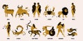 Collection of twelve Zodiac signs. Zodiac signs Aries, Taurus, Gemini, Cancer, Leo, Virgo, Libra, Scorpio, Sagittarius, Capricorn Royalty Free Stock Photo