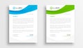 collection of two corporate letterhead template for official presentation Royalty Free Stock Photo
