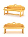 Collection of two Wooden Park Benches