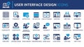 User Interface Design Icons Set Royalty Free Stock Photo