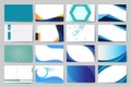 Collection of unique business card vector templates. Stationery design vector set Royalty Free Stock Photo