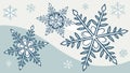 Collection of Unique Snowflakes, Winter Decorative Elements. vector design Generative AI Royalty Free Stock Photo