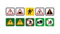 Collection of Universal Warning and Prohibition Signs, vector design Generative AI Royalty Free Stock Photo