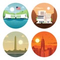 collection usa landmarks. Vector illustration decorative design