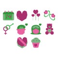 Valentine icon set