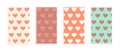 collection of valentine love heart pattern backdrop Royalty Free Stock Photo