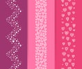 Collection of Valentine`s Day borders, hand drawn heart doodles, great for cards, banners, wallpapers, wrapping - vector design Royalty Free Stock Photo