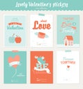 Collection of 6 Valentines day gift tags