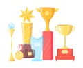 Collection of Various Awards Vector Illustration Royalty Free Stock Photo