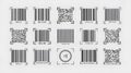 A Collection of Various Barcode and QR Code Types are Displayed. Royalty Free Stock Photo