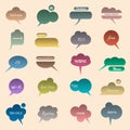 Collection of various bubbles for speech Royalty Free Stock Photo