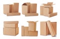 Collection of various cardboard boxes Royalty Free Stock Photo