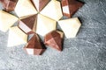 Assorted Chocolates Piled on Table Royalty Free Stock Photo